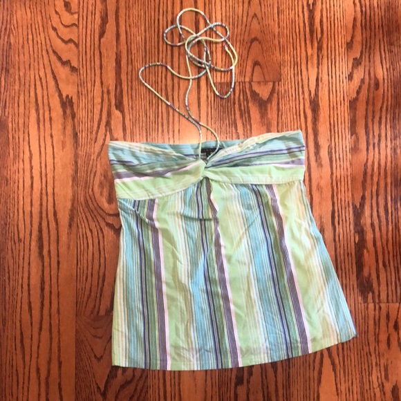 Theory striped halter top - Picture 3 of 7